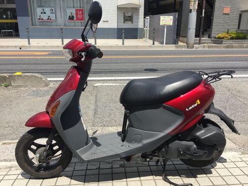 オシャレでカッコイイレッドの外装【ＳＵＺＵＫＩ】レッツ4入荷致しました！！ | 50cc | 埼玉の地域密着型ビリケンモータースのバイク在庫